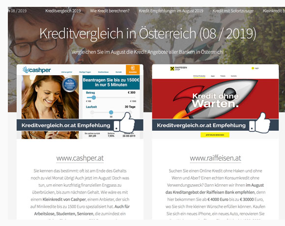 Bester Kreditvergleich in Österreich 2023